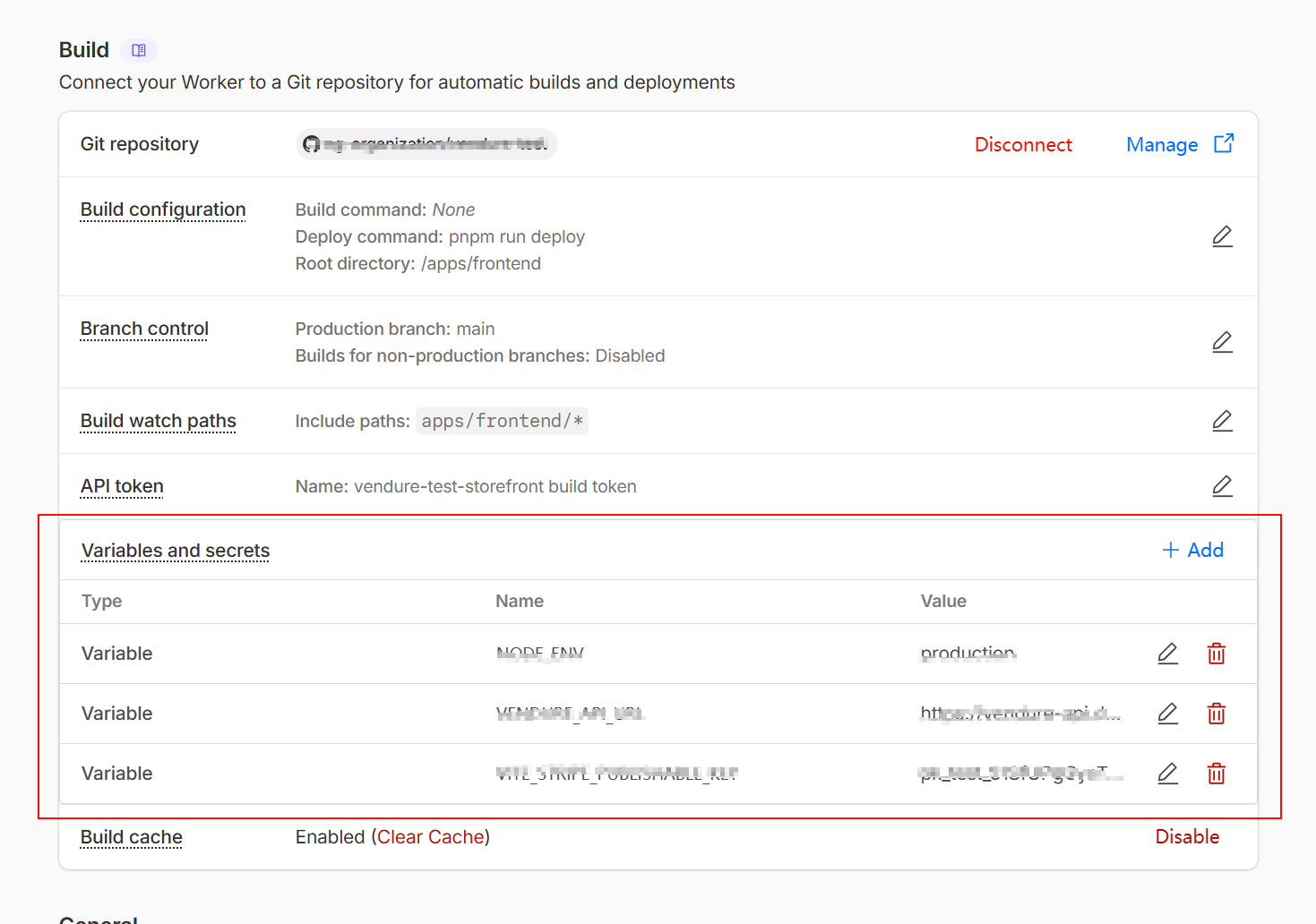 构建时变量配置
